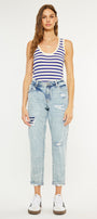 Alena Mid Rise Slim Boyfriend Jeans - Official Kancan USA