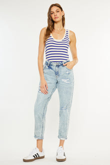  Alena Mid Rise Slim Boyfriend Jeans
