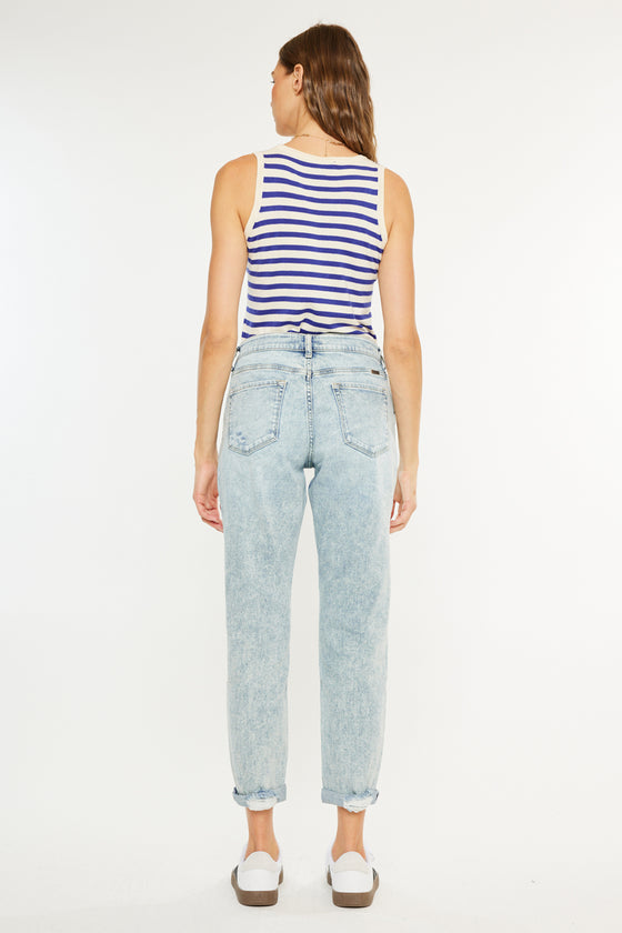 Alena Mid Rise Slim Boyfriend Jeans