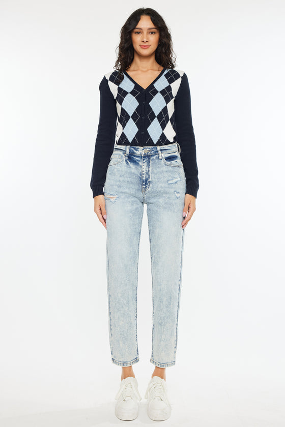 Diane High Rise Mom Jeans - Official Kancan USA