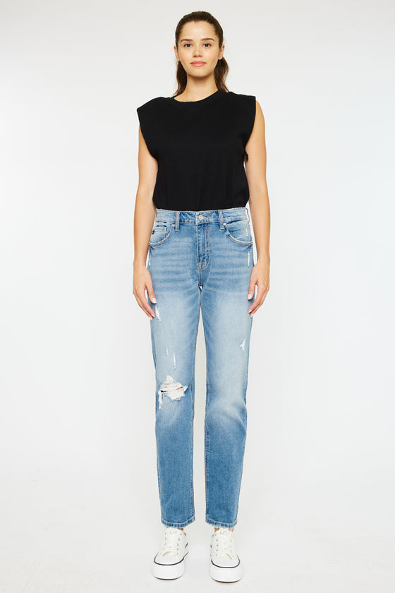 Mariko High Rise Slim Straight Jeans - Official Kancan USA