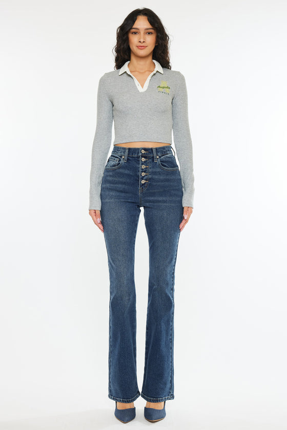 Zina High Rise Vintage Bootcut Jeans - Official Kancan USA