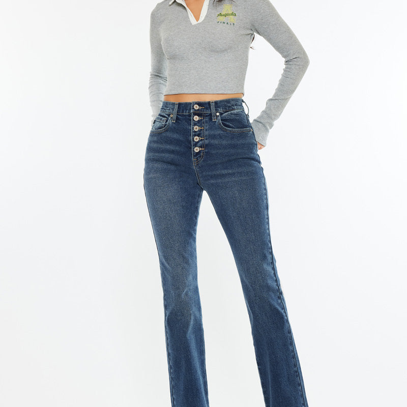Zina High Rise Vintage Bootcut Jeans - Official Kancan USA