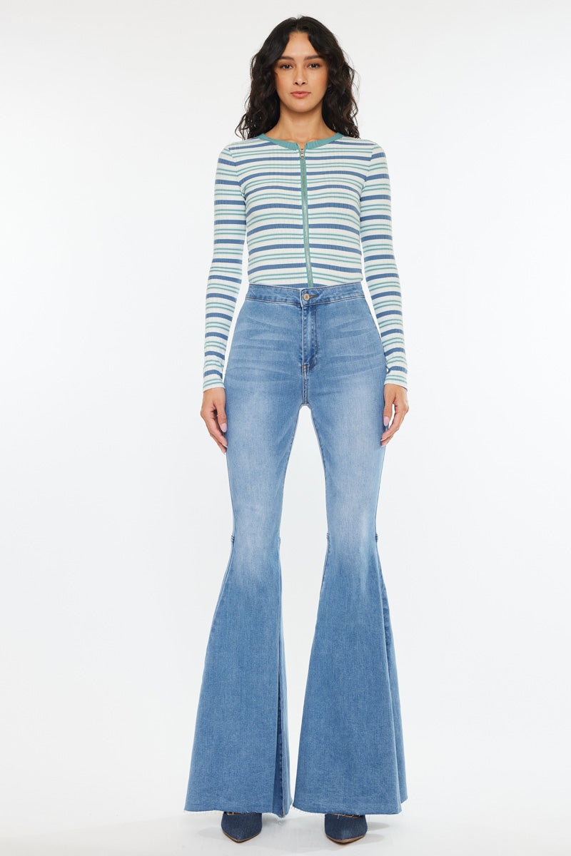Beverly High Rise Super Flare Jeans - Official Kancan USA