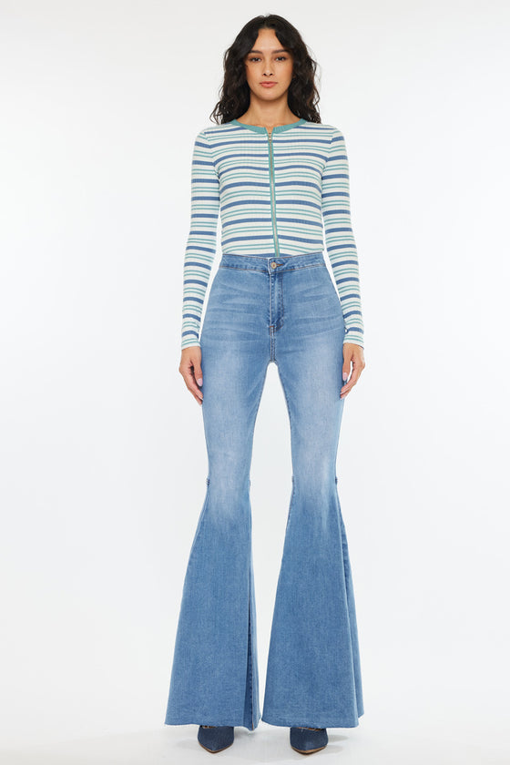 Beverly High Rise Super Flare Jeans - Official Kancan USA