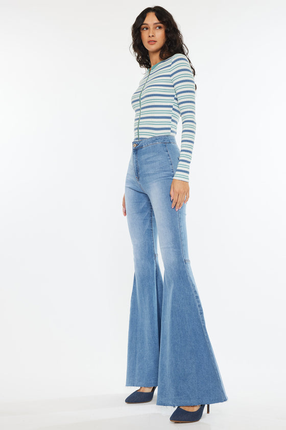 Beverly High Rise Super Flare Jeans - Official Kancan USA
