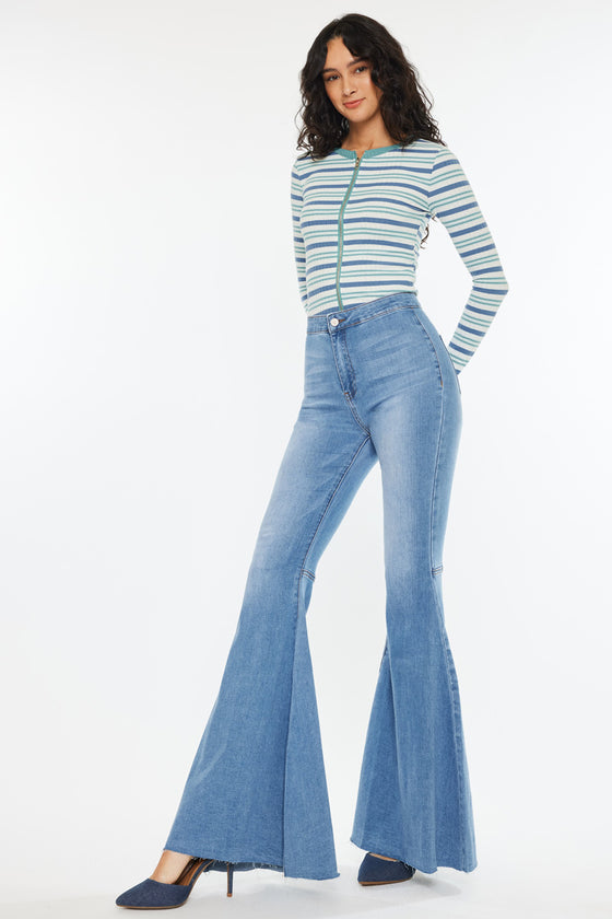 Beverly High Rise Super Flare Jeans - Official Kancan USA