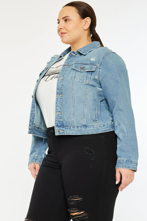 Aria Classic Trucker Denim Jacket (Plus Size) - Official Kancan USA