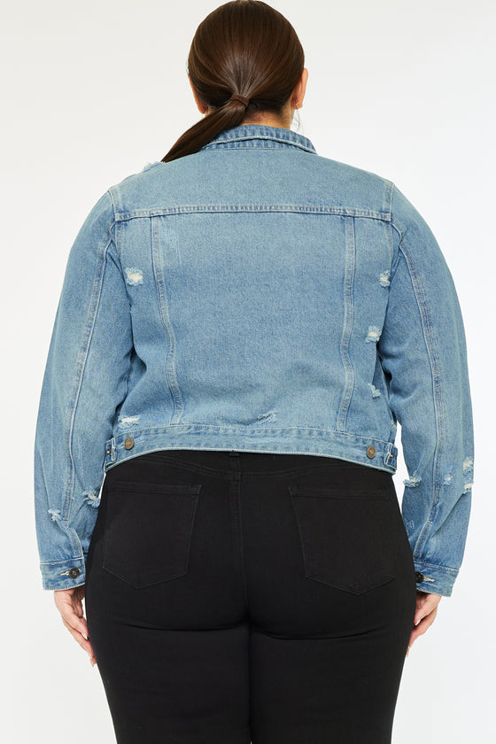 Aria Classic Trucker Denim Jacket (Plus Size) - Official Kancan USA