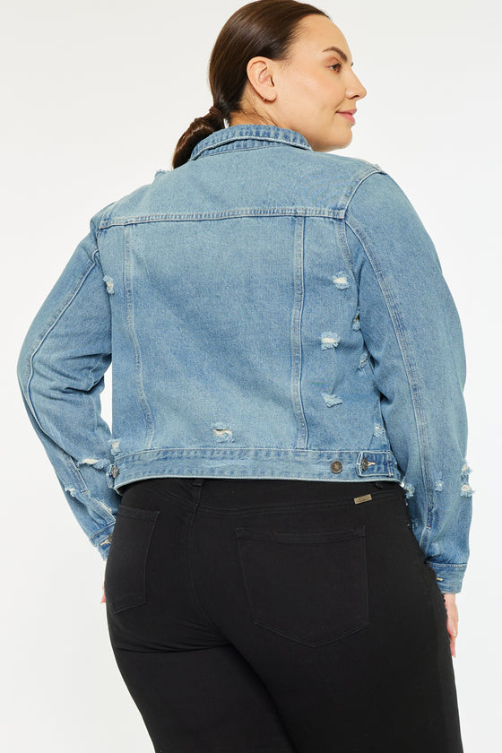 Aria Classic Trucker Denim Jacket (Plus Size) - Official Kancan USA