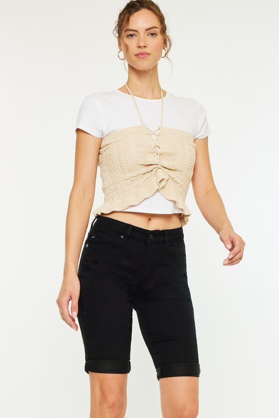 Annette Mid Rise Bermuda Shorts - Official Kancan USA