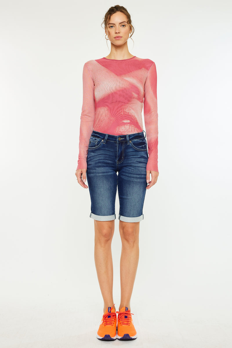 Riley Mid Rise Bermuda Shorts - Official Kancan USA