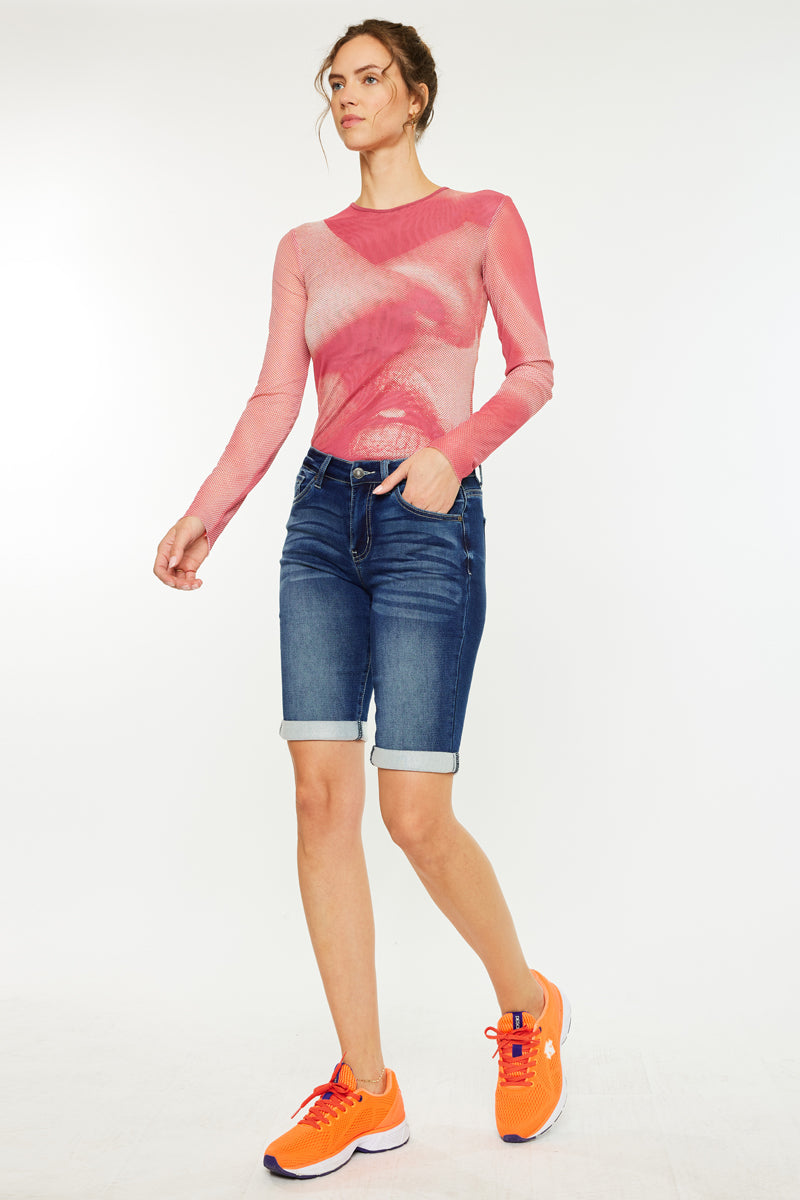 Riley Mid Rise Bermuda Shorts - Official Kancan USA