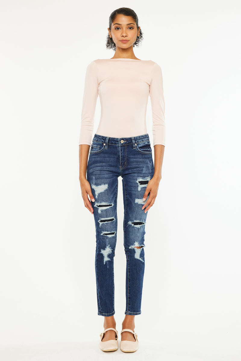Tobie Mid Rise Super Skinny Jeans - Official Kancan USA