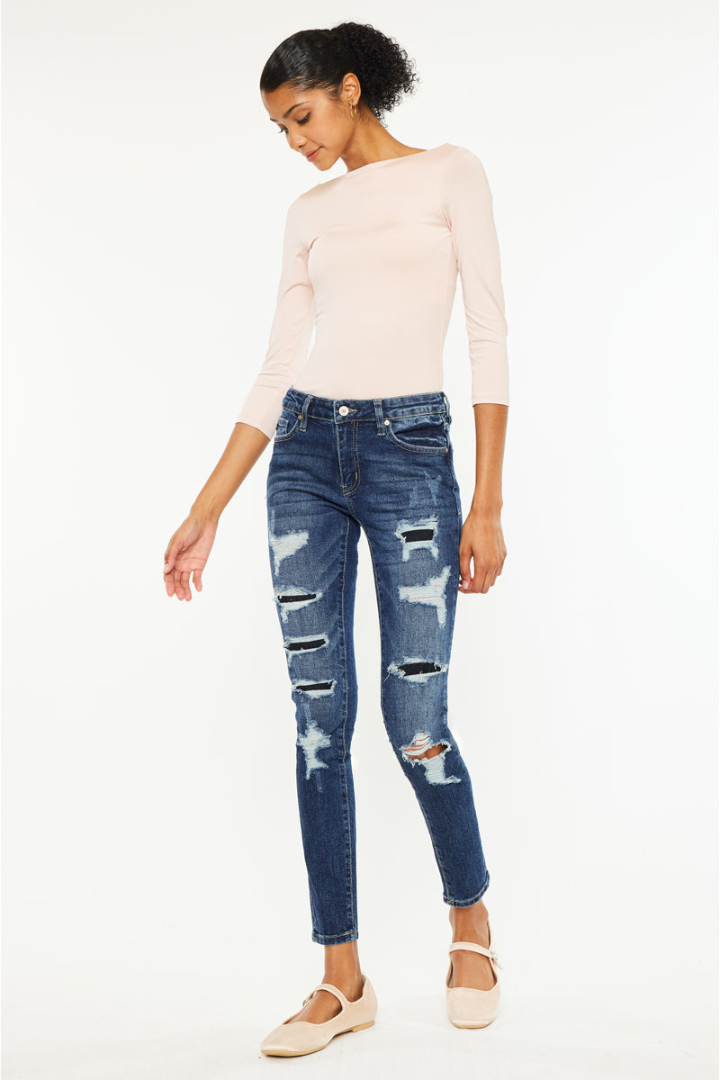 トップス kannna Tobie Mid Rise Super Skinny Jeans – Kancan USA