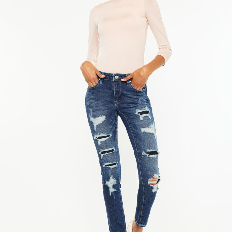Tobie Mid Rise Super Skinny Jeans - Official Kancan USA