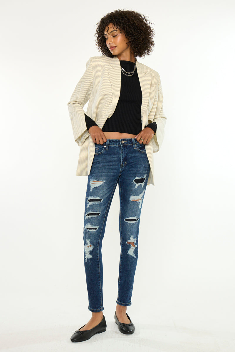 Tobie Mid Rise Super Skinny – Kancan USA