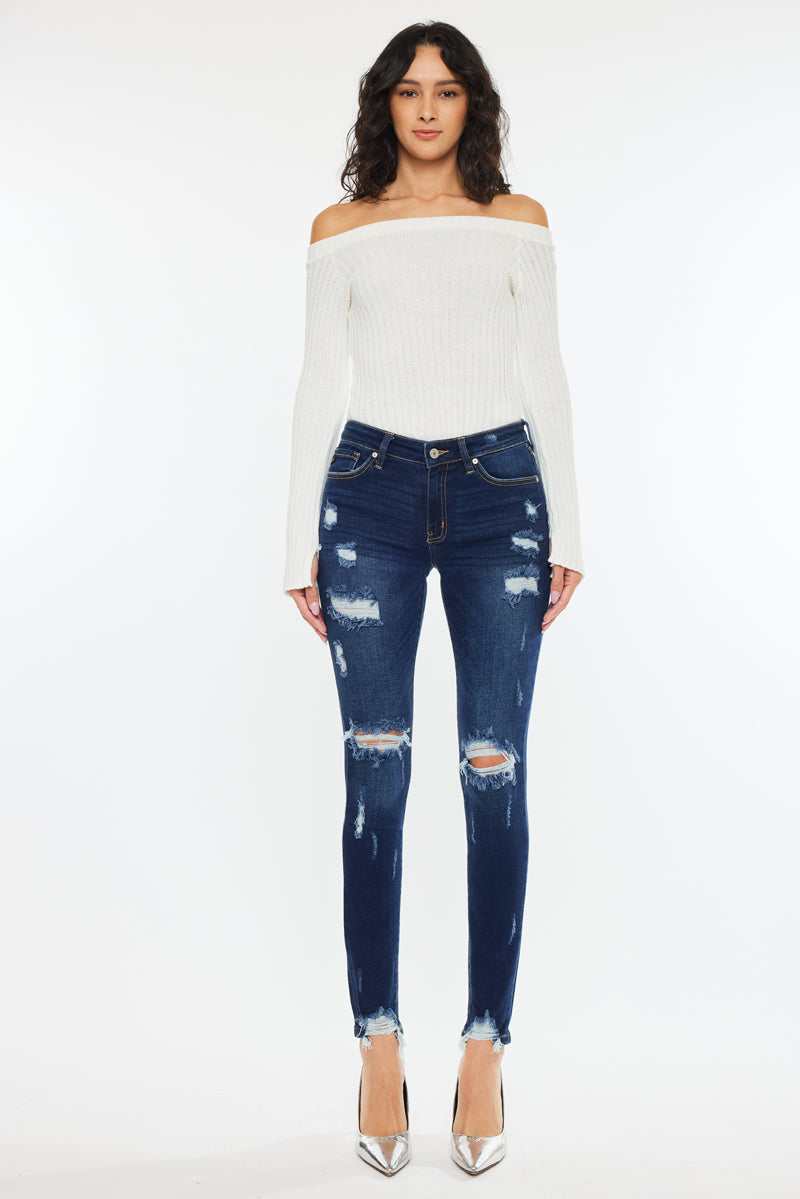 Cora Mid Rise Super Skinny Jeans - Official Kancan USA