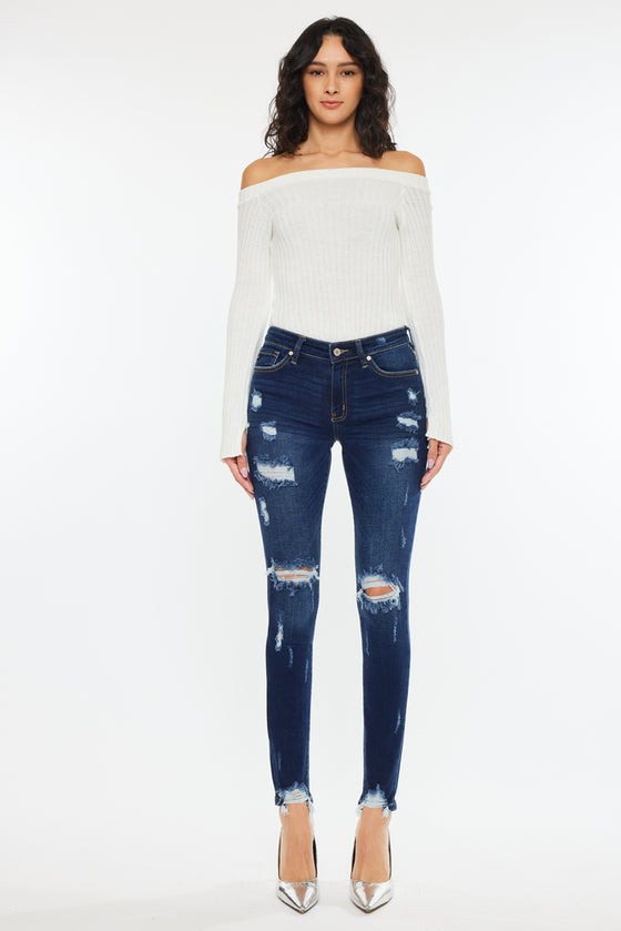 Cora Mid Rise Super Skinny Jeans - Official Kancan USA