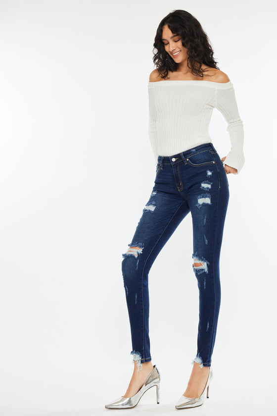 Cora Mid Rise Super Skinny Jeans - Official Kancan USA
