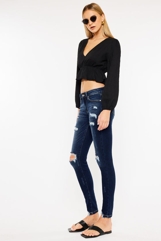 Cora Mid Rise Super Skinny Jeans - Official Kancan USA