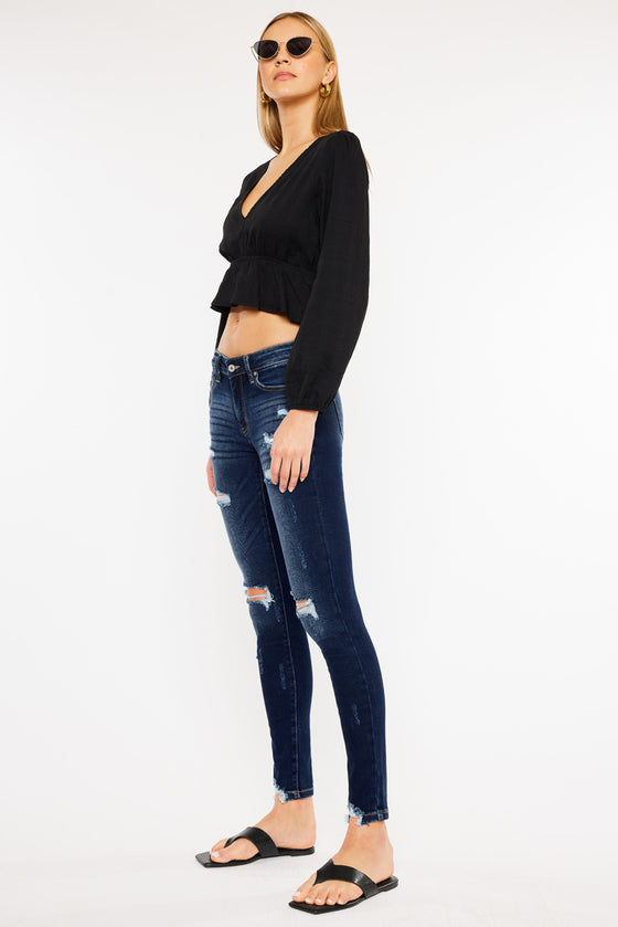 Cora Mid Rise Super Skinny Jeans - Official Kancan USA