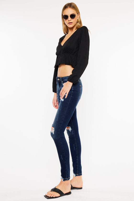 Cora Mid Rise Super Skinny Jeans - Official Kancan USA