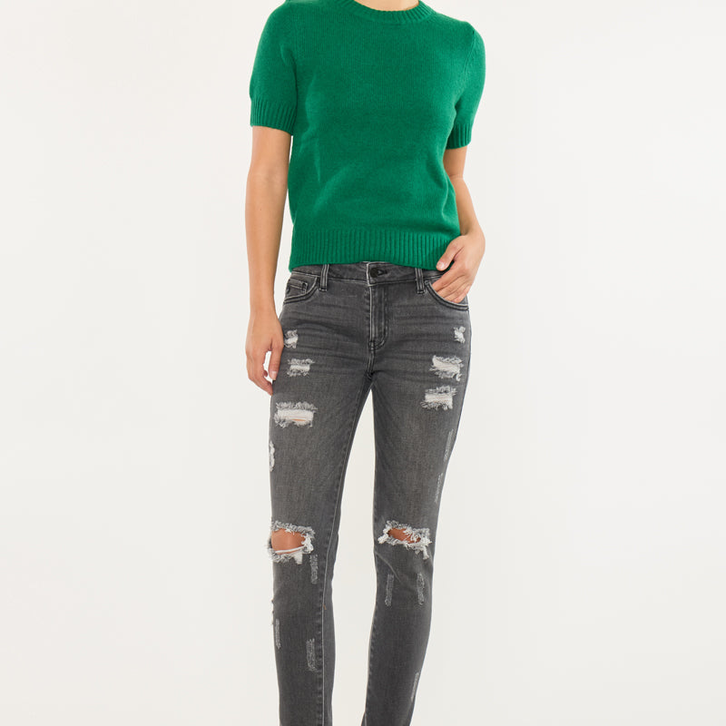 Coranne Mid Rise Super Skinny Jeans - Official Kancan USA