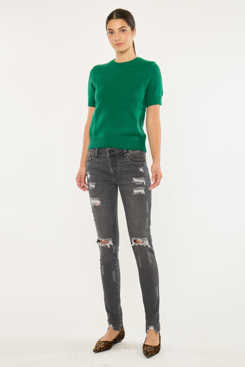 Coranne Mid Rise Super Skinny Jeans - Official Kancan USA
