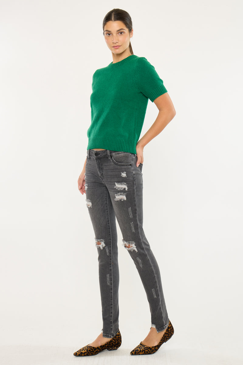 Coranne Mid Rise Super Skinny Jeans - Official Kancan USA