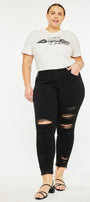 Genesis Mid Rise Ankle Skinny Jeans (Plus Size) - Official Kancan USA