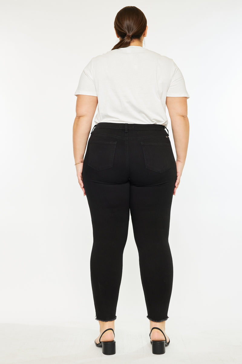 Genesis Mid Rise Ankle Skinny Jeans (Plus Size) - Official Kancan USA