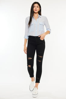  Hazy Mid Rise Ankle Skinny Jeans - Official Kancan USA