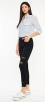 Hazy Mid Rise Ankle Skinny Jeans - Official Kancan USA