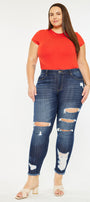 Penny Mid Rise Ankle Skinny Jeans (Plus Size) - Official Kancan USA
