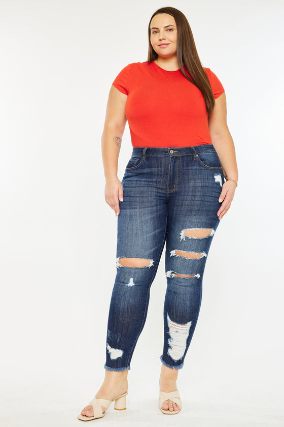 Penny Mid Rise Ankle Skinny Jeans (Plus Size)