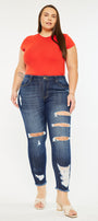 Penny Mid Rise Ankle Skinny Jeans (Plus Size) - Official Kancan USA
