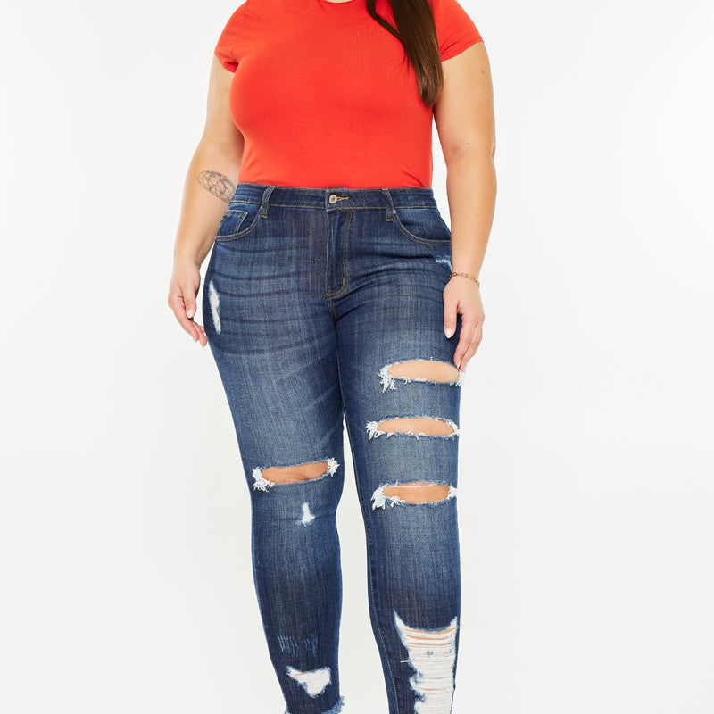 Penny Mid Rise Ankle Skinny Jeans (Plus Size) - Official Kancan USA