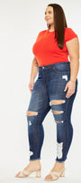 Penny Mid Rise Ankle Skinny Jeans (Plus Size) - Official Kancan USA