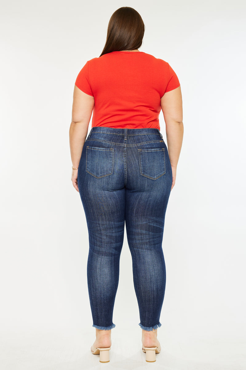 Penny Mid Rise Ankle Skinny Jeans (Plus Size) - Official Kancan USA