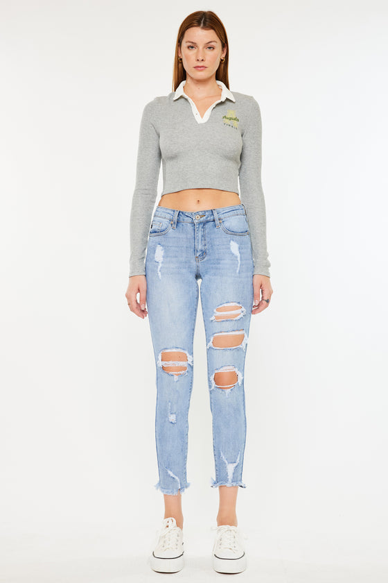Augustina Mid Rise Ankle Skinny Jeans - Official Kancan USA