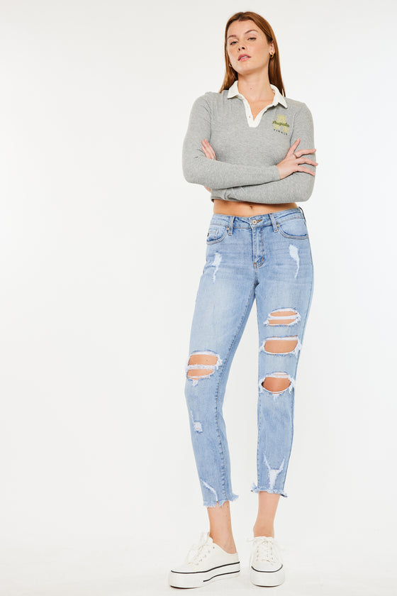 Augustina Mid Rise Ankle Skinny Jeans - Official Kancan USA