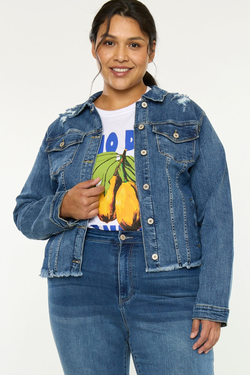 Loren Denim Jacket (Plus Size) – Kancan USA