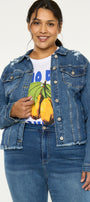 Loren Denim Jacket (Plus Size) - Official Kancan USA