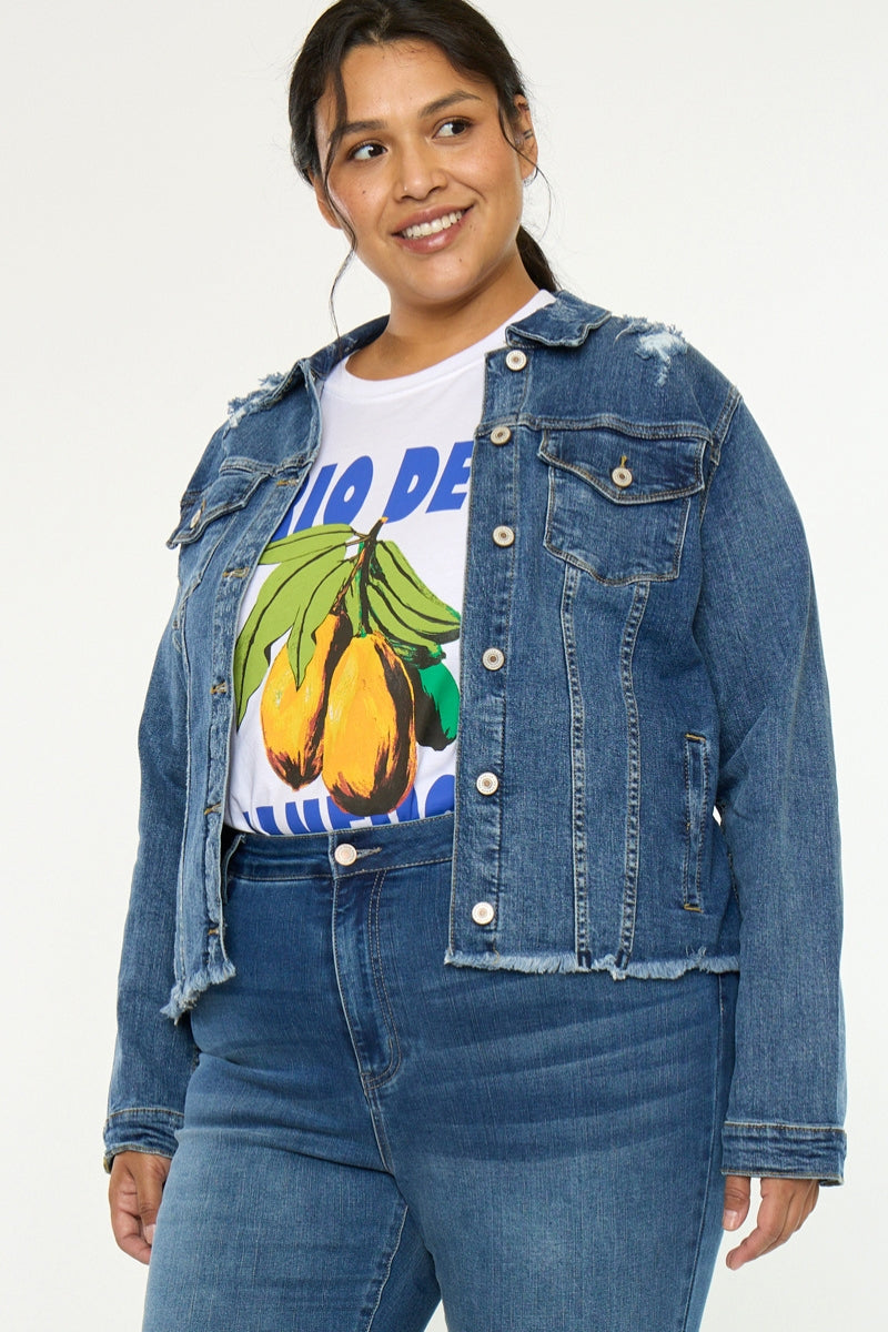 Loren Denim Jacket (Plus Size) – Kancan USA