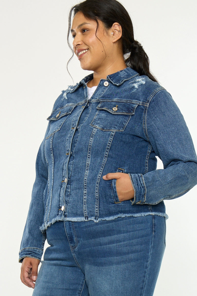 Loren Denim Jacket (Plus Size) – Kancan USA