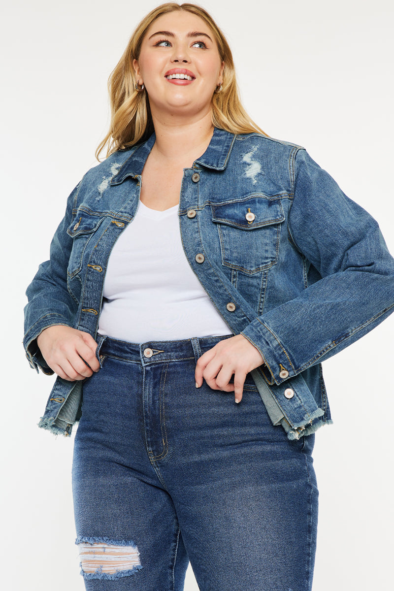 Mona Denim Jacket (Plus Size) – Kancan USA