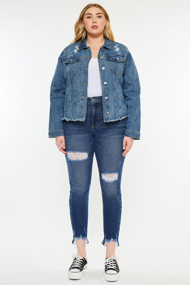 Mona Denim Jacket (Plus Size) - Official Kancan USA
