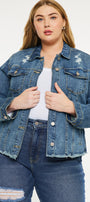 Loren Denim Jacket (Plus Size) - Official Kancan USA