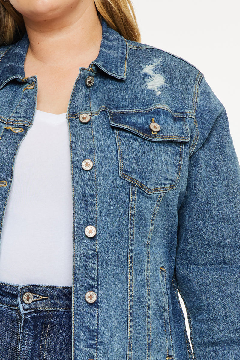 Mona Denim Jacket (Plus Size) – Kancan USA